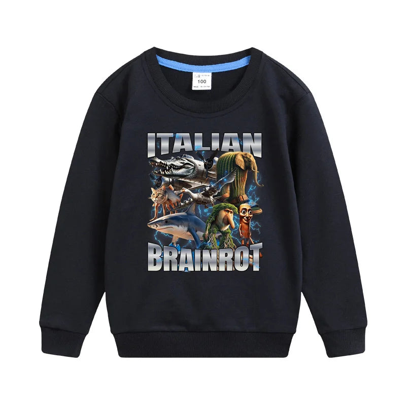 Italian Brainrot Børne-Hoodie