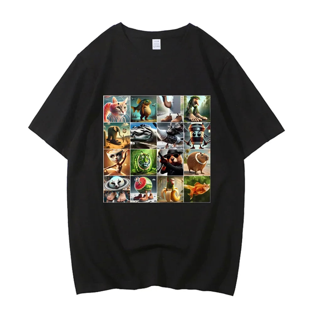 Italien Brainrot T-Shirt (alle figurerne)