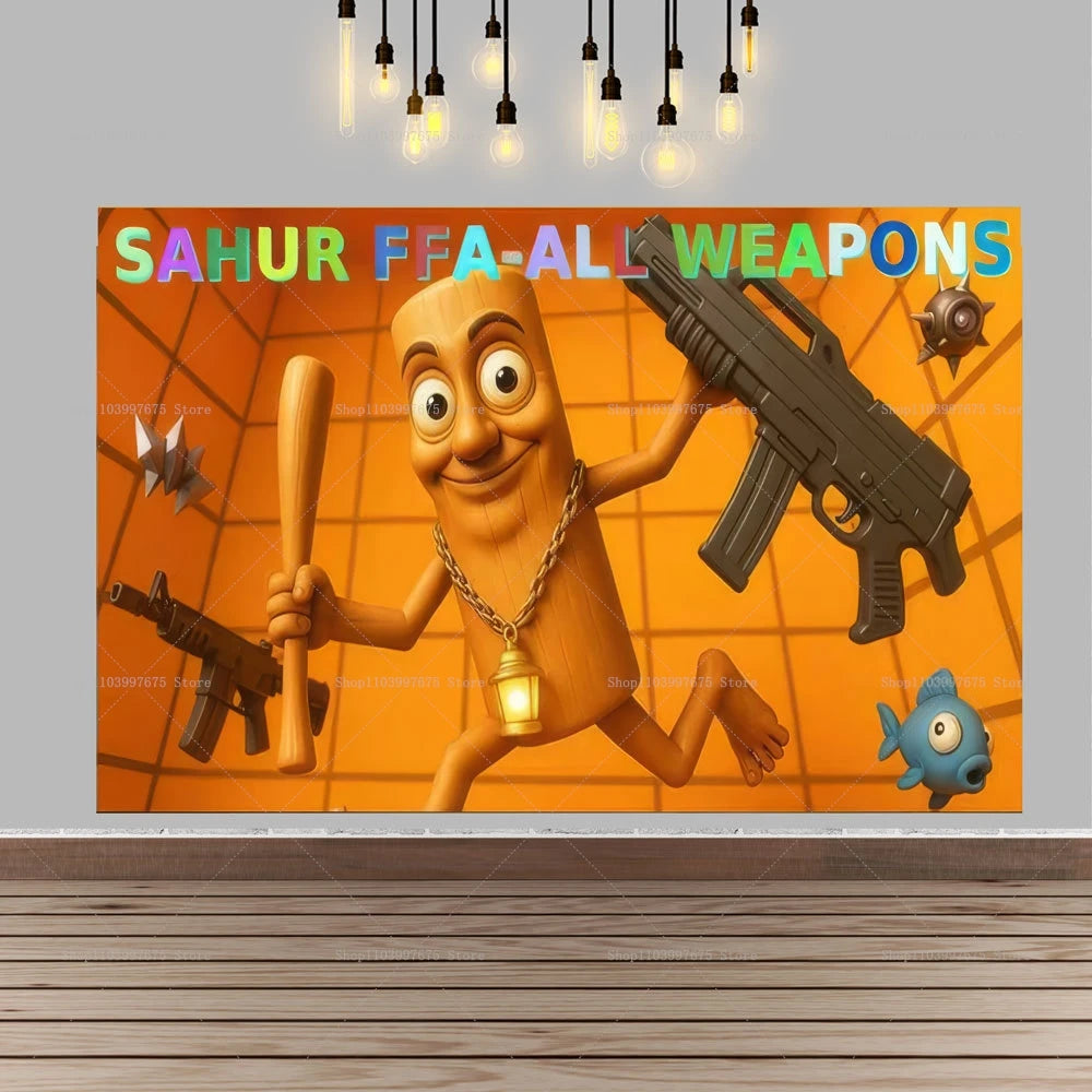 Brainrot Fødselsdagsbaggrund