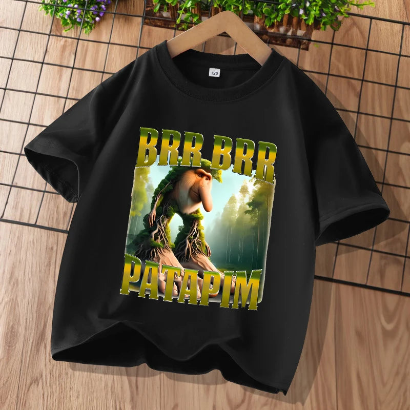 Brainrot T-shirt Børn – Sjovt Meme Print