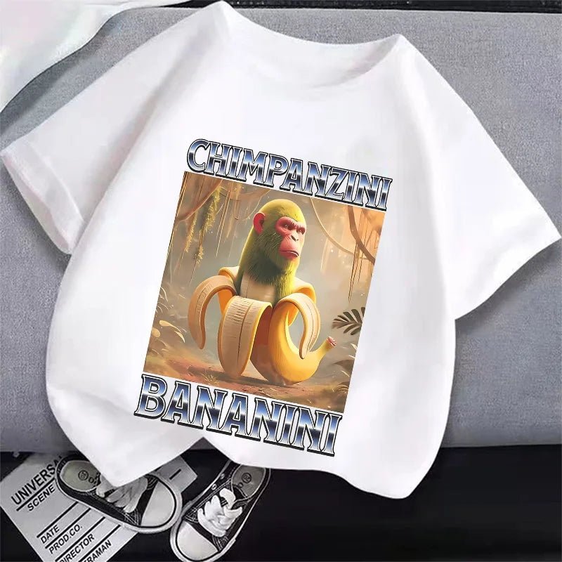 Brainrot T-shirt Børn – Sjovt Meme Print