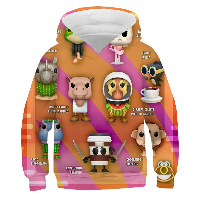 Brainrot Hoodie Børn –  Hættetrøje