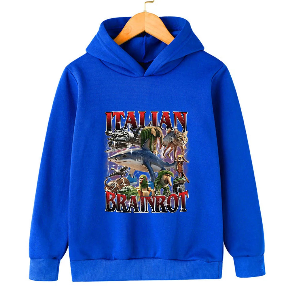 Italian Brainrot Børnehoodie