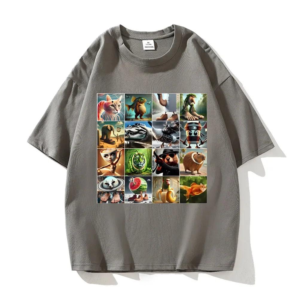 Italien Brainrot T-Shirt (alle figurerne)