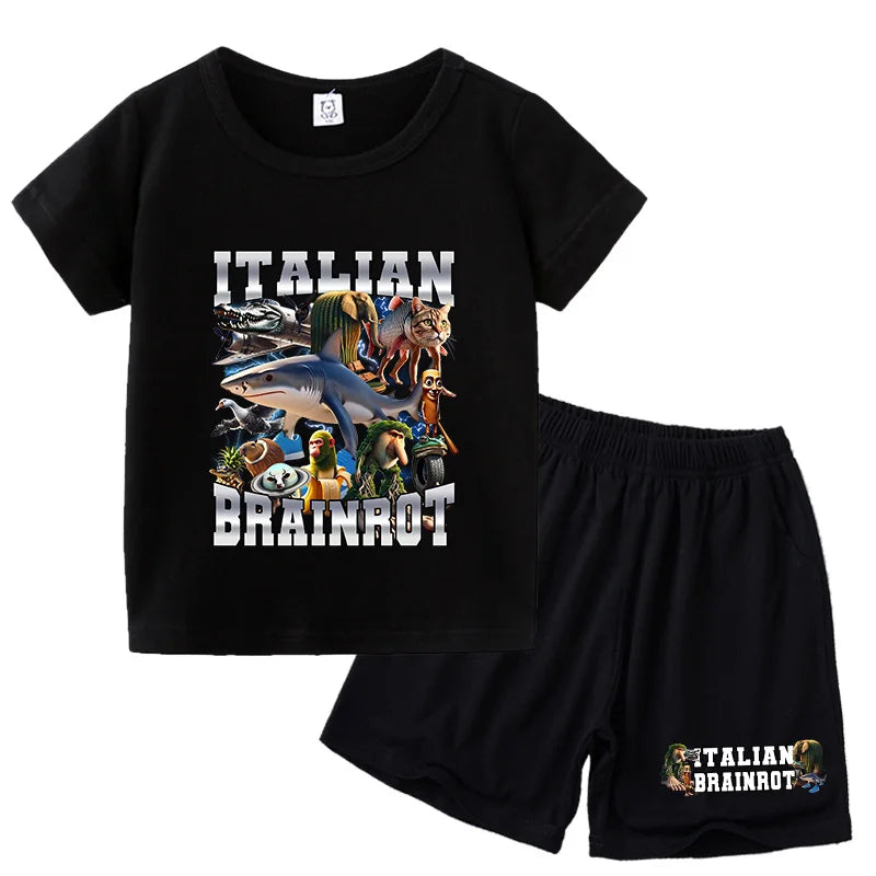 Italien brianrot shorts og t-shirts