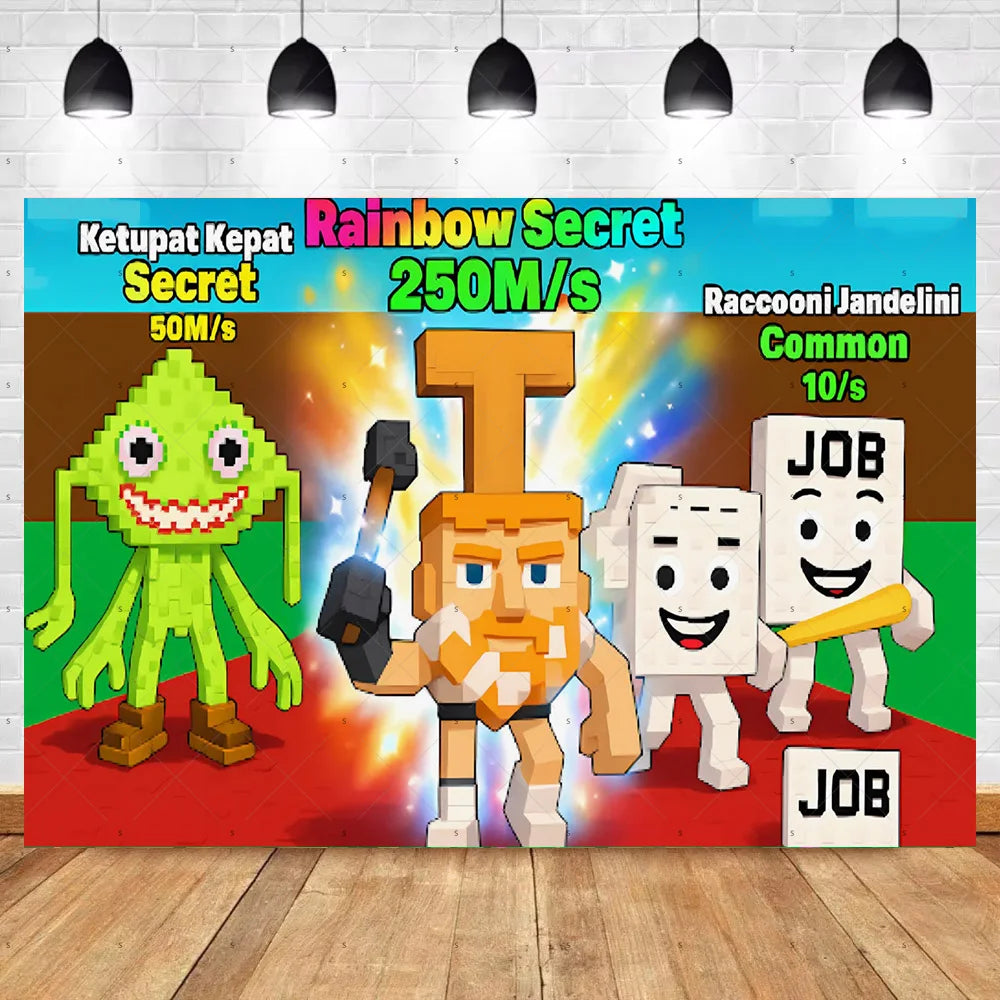 Steal A Brainrot Fødselsdagsdekoration