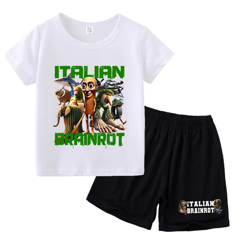 Italien brianrot shorts og t-shirts