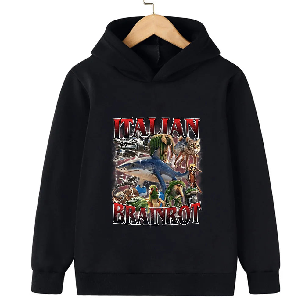 Italian Brainrot Børnehoodie