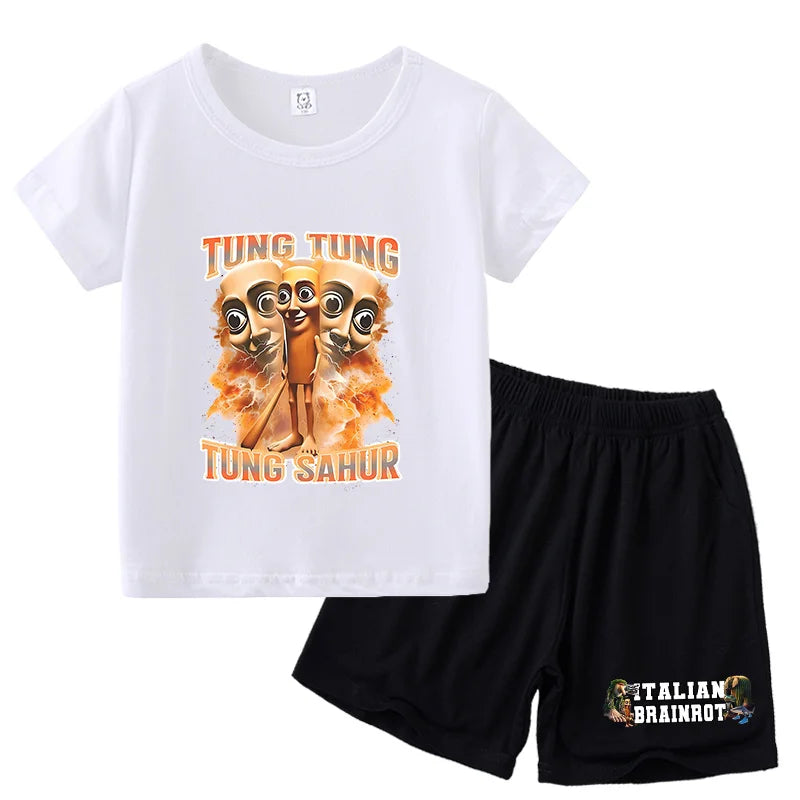 Italien brianrot shorts og t-shirts