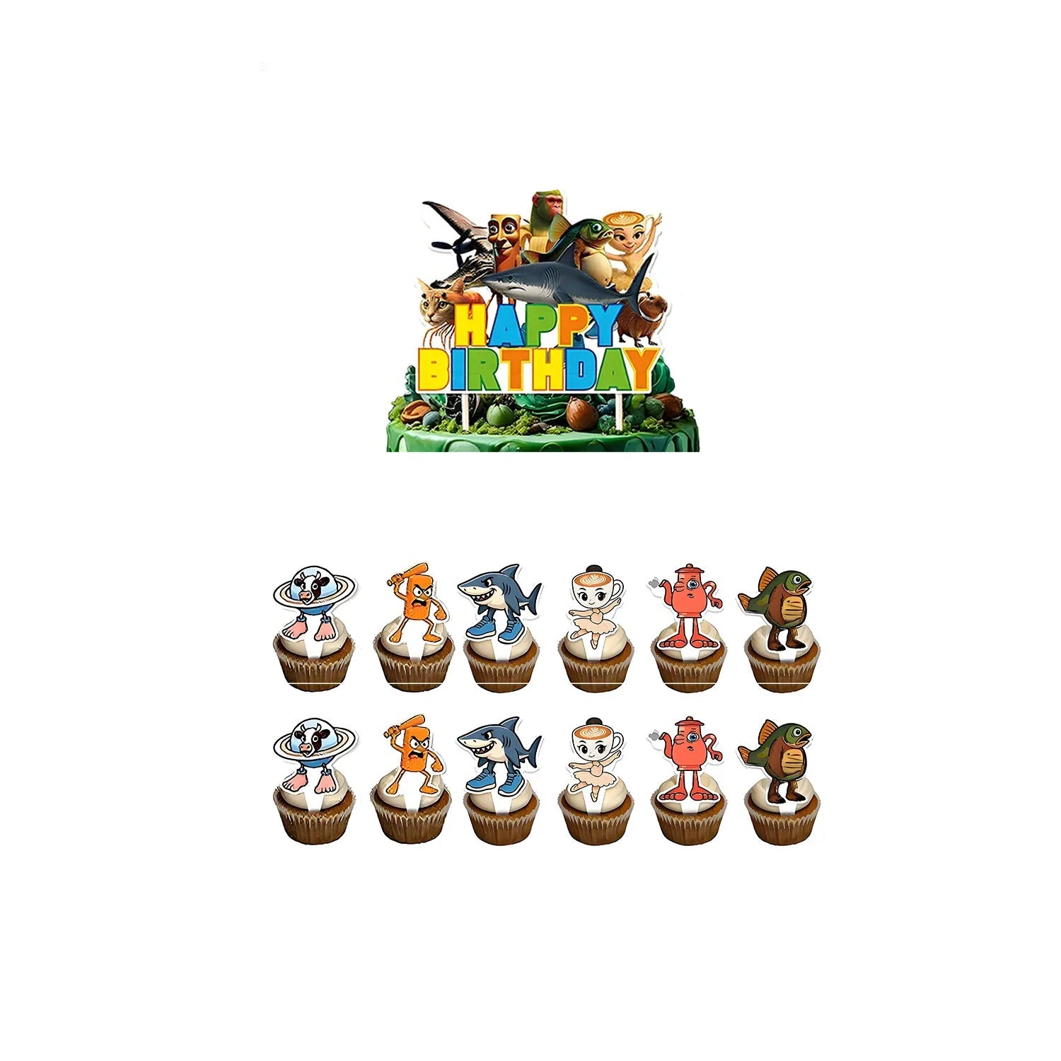 Brainrot Party Banner & Balloner