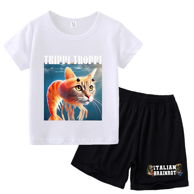 Italien brianrot shorts og t-shirts