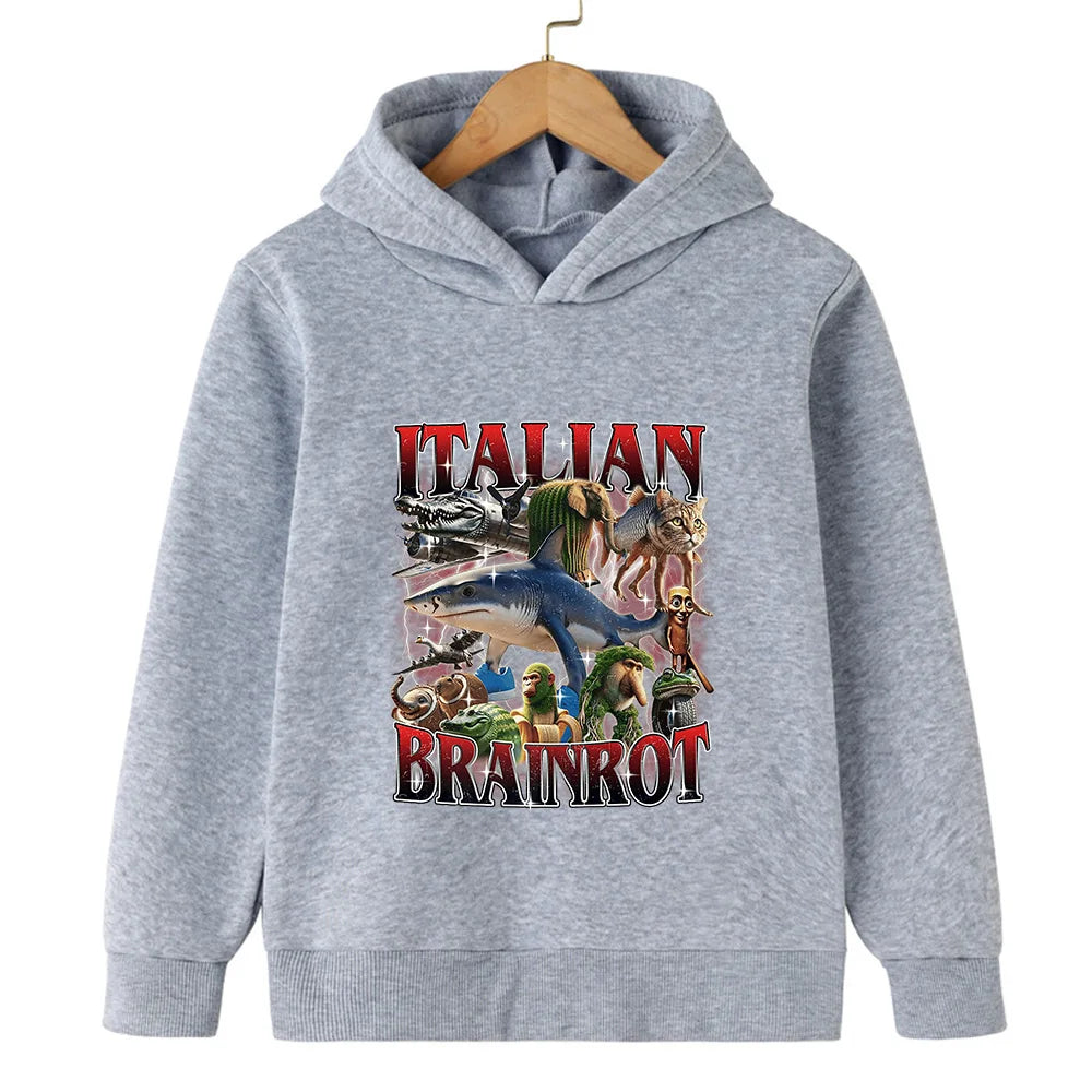 Italian Brainrot Børnehoodie