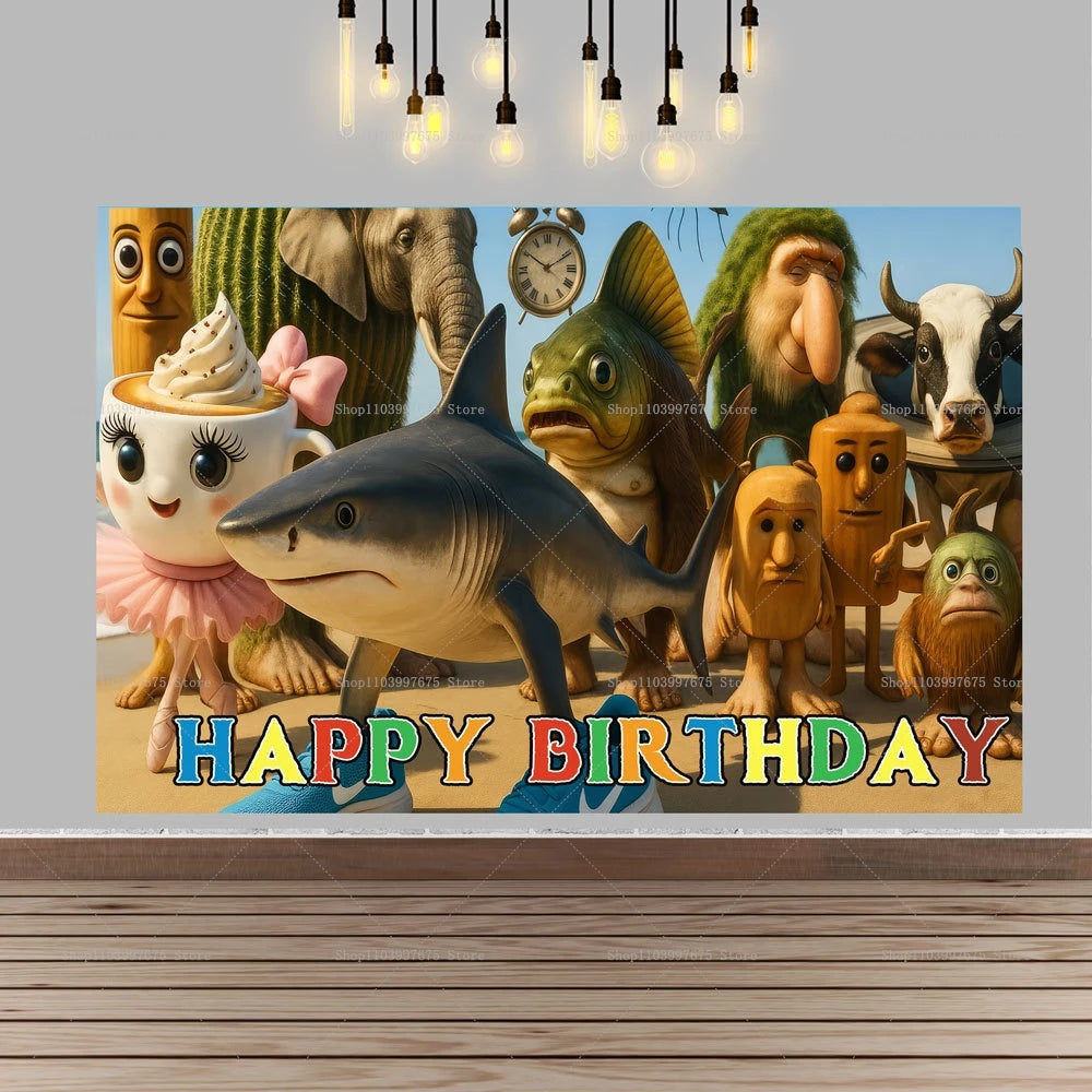 Brainrot Fødselsdagsbaggrund