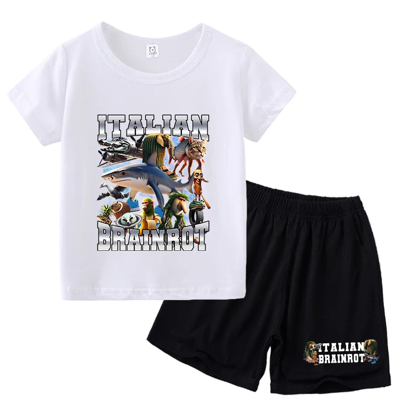 Italien brianrot shorts og t-shirts