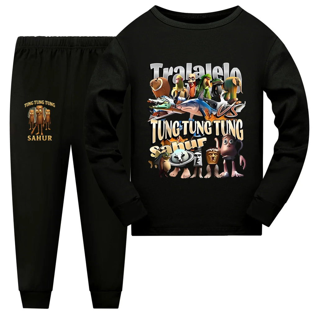 Brainrot børnepyjamas med lange ærmer