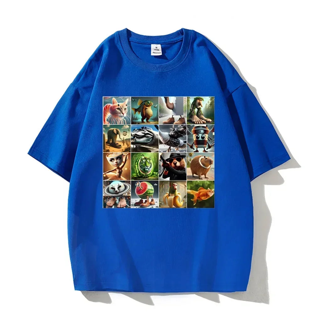 Italien Brainrot T-Shirt (alle figurerne)