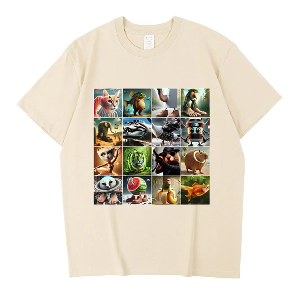 Italien Brainrot T-Shirt (alle figurerne)