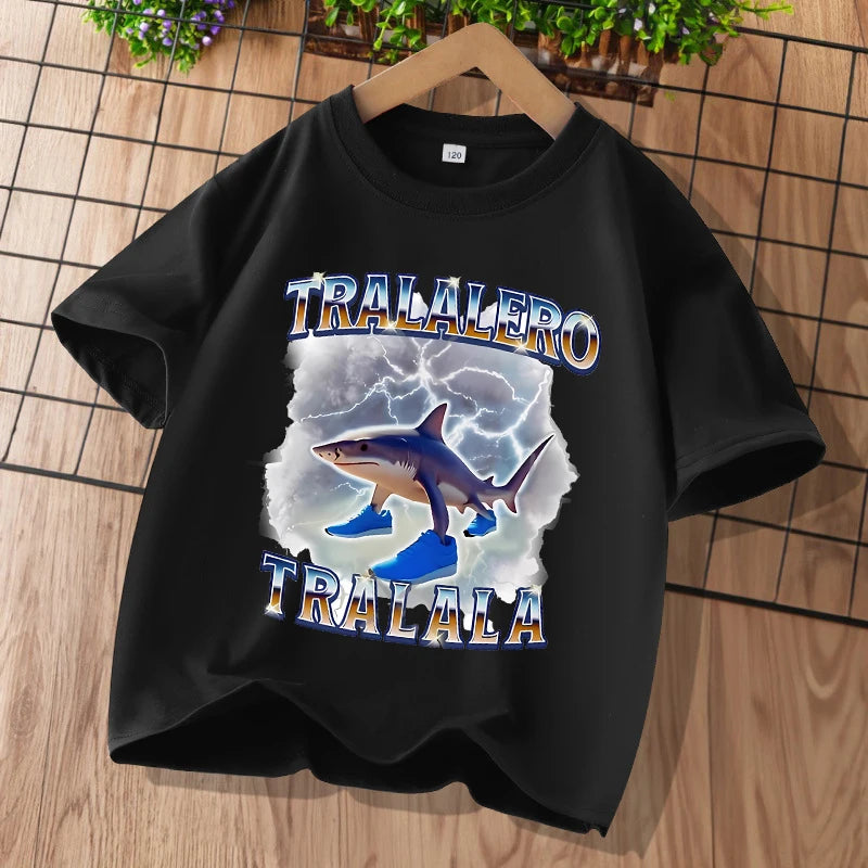 Brainrot T-shirt Børn – Sjovt Meme Print