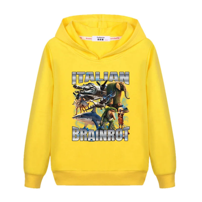 Italian Brainrot Børne-Hoodie