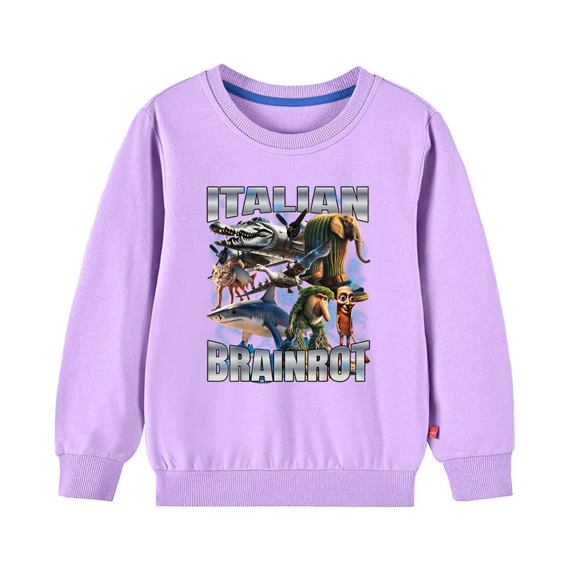 Italian Brainrot Børne-Hoodie