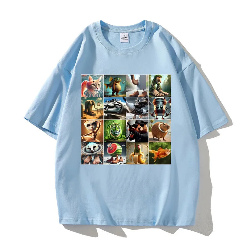 Italien Brainrot T-Shirt (alle figurerne)